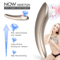 Şarjlı Titreşimli Kadın İnleme Sesli Klitoris Emiş ve Meme Ucu Uyarıcı Masaj Vibratörü