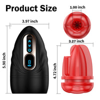 Isıtmalı Emiş ve Titreşimli Otomatik Oral Mastürbatör – Silikon Dudak Girişli Realistik Erkek Masturbator (USB Şarjlı)