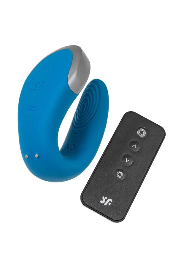 Satisfyer Double Love Connect App Blue Telefon Uyumlu Klitoris ve G-Spot Uyarıcı Çiftlere Özel Vibratör