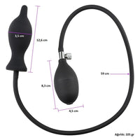 Aşk Fantazi Şişebilen Pompalı Anal Plug Siyah