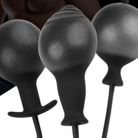 Aşk Fantazi Şişebilen Pompalı Boğumlu Anal Plug Siyah