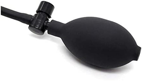 Aşk Fantazi Şişebilen Pompalı Damarlı Anal Plug Siyah