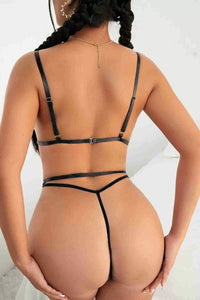 Siyah Fantazi Dantelli  iç Giyim Body Siyah