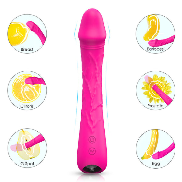 Sunshine Şarjlı Esnek Bükülebilir G Nokta Uyarıcı Güçlü Titreşimli Yumuşak Yapay Penis Vibratör
