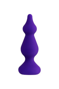 Tek Atış Boğumlu Silikon Anal Plug Tıkaç Mor 10 Cm