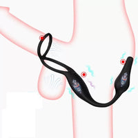 Testis ve Penis Halkalı Titreşimli Perine ve Prostat Uyarıcı Anal Plug Vibratör