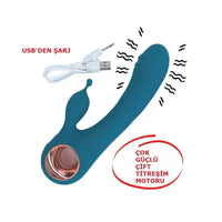 Tutma Halkalı 10 Fonksiyonlu Klitoris Ve G Spot Uyarıcı 10 Fonksiyonlu Şarjlı Vibratör 