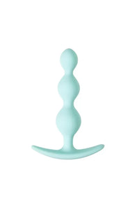 Üçlü Boğumlu Sıralı Silikon Anal Plug Su Yeşili 10,5 Cm 