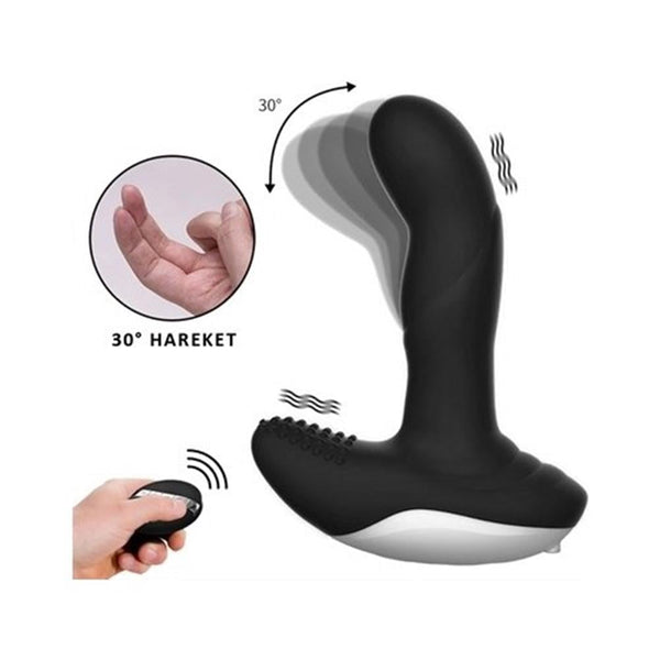 USB Manyetik Şarjlı Uzaktan Kumandalı Uyarıcı Fonksiyonlu Isıtmalı Anal Vajinal Teknolojik Vibratör