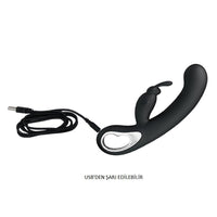 USB Şarjlı 12 Fonksiyonlu Klitoris Uyarıcılı Teknolojik Rabbit Tavşan Vibratör
