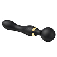 Siyah 360° Açılı Magic Wand Massager Çok Sessiz Masaj Orgazm Aleti 20 Fonksiyonlu Teknolojik Vibratör
