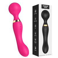 Pembe 360° Açılı Magic Wand Massager Çok Sessiz Masaj Orgazm Aleti 20 Fonksiyonlu Teknolojik Vibratör
