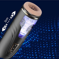 USB Şarjlı Titreşimli İleri Geri Rotasyon Hareketli Ayarlı Sesli Otomatik Mastürbatör