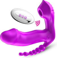 USB Şarjlı Uzaktan Kumandalı Klitoris Emme & Isıtmalı Çamaşır Altı Vibratör