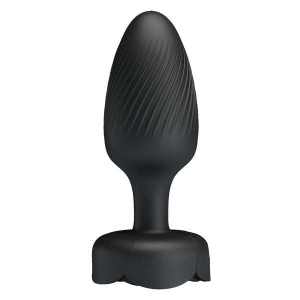 LED Işıklı Manyetik Şarjlı Anal Plug – 10 Titreşim Modlu Silikon Anal Toy