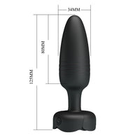 İleri Geri Hareketli Manyetik Şarjlı Anal Plug – LED Işıklı, 10 Farklı Titreşim Modlu Silikon Anal Titreşimli Plug