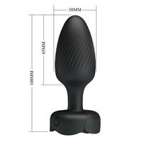 LED Işıklı Manyetik Şarjlı 10 Modlu Silikon Anal Plug – Güçlü Titreşimli Anal Toy