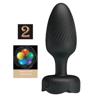 LED Işıklı Manyetik Şarjlı 10 Modlu Silikon Anal Plug – Güçlü Titreşimli Anal Toy