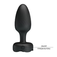 LED Işıklı Manyetik Şarjlı Anal Plug – 10 Titreşim Modlu Silikon Anal Toy