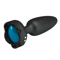 İleri Geri Hareketli Manyetik Şarjlı Anal Plug – LED Işıklı, 10 Farklı Titreşim Modlu Silikon Anal Titreşimli Plug