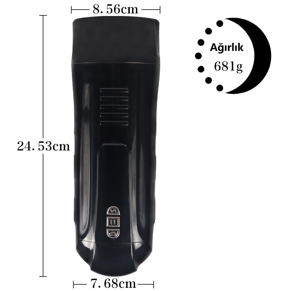 USB'den Şarjlı 5 Emme ve Güçlü 7 Titreşim Fonksiyonlu Realistik Masturbatör