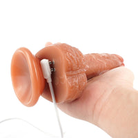 20 CM Isıtmalı İleri Geri Hareketli ve Rotasyonlu Gerçekçi Damarlı Kalın Dokulu Uzaktan Kumandalı Yapay Penis Dildo Vibratör