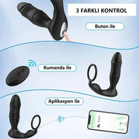 Uzaktan Kumandalı Manyetik USB Şarjlı Titreşimli Penis Halkası & Anal Plug – Aşk Erotik Shop