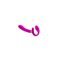 Şarjlı Strapless Strapon Titreşimli Dildo G Nokta Klitoris Uyarıcı Giyilebilir Çift Vibratörü