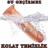 XXL Realistik Dokulu Dev Dildo Testissiz Kalın Gerçekçi Yapay Penis Dildo 26 CM
