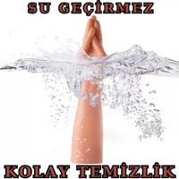 XXL Realistik Dokulu Dev King Dong Kalın Gerçekçi Anal Fisting El-Kol Dildo 26 CM
