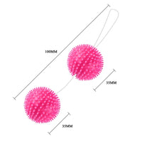 Yumuşak Dikenli Zevk Topları – Anal & Vajinal İkili Set, 3,5 cm